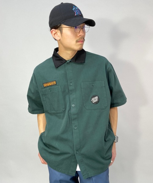 SANTA CRUZ(サンタクルーズ)の「【ムラサキスポーツ別注】SANTACRUZ/サンタクルーズ ビッグシルエットシャツ 502221201(シャツ/ブラウス・メンズ・ベージュ/グリーン/ブラック/レオパード/ブルー・M/XL/L)」の4枚目の写真