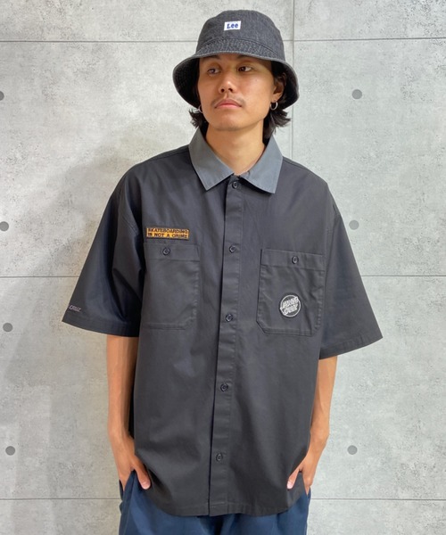 SANTA CRUZ(サンタクルーズ)の「【ムラサキスポーツ別注】SANTACRUZ/サンタクルーズ ビッグシルエットシャツ 502221201(シャツ/ブラウス・メンズ・ベージュ/グリーン/ブラック/レオパード/ブルー・M/XL/L)」の2枚目の写真