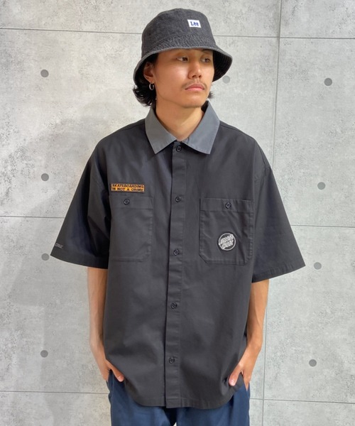 SANTA CRUZ(サンタクルーズ)の「【ムラサキスポーツ別注】SANTACRUZ/サンタクルーズ ビッグシルエットシャツ 502221201(シャツ/ブラウス・メンズ・ベージュ/グリーン/ブラック/レオパード/ブルー・M/XL/L)」の6枚目の写真