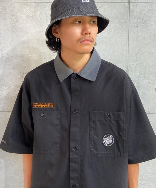 SANTA CRUZ(サンタクルーズ)の「【ムラサキスポーツ別注】SANTACRUZ/サンタクルーズ ビッグシルエットシャツ 502221201(シャツ/ブラウス・メンズ・ベージュ/グリーン/ブラック/レオパード/ブルー・M/XL/L)」の7枚目の写真