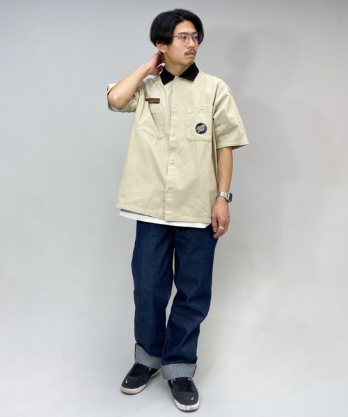 SANTA CRUZ(サンタクルーズ)の「【ムラサキスポーツ別注】SANTACRUZ/サンタクルーズ ビッグシルエットシャツ 502221201(シャツ/ブラウス・メンズ・ベージュ/グリーン/ブラック/レオパード/ブルー・M/XL/L)」の17枚目の写真