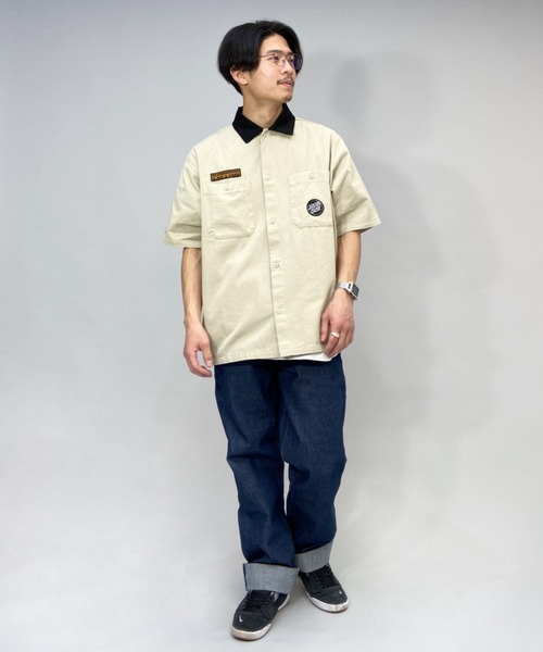 SANTA CRUZ(サンタクルーズ)の「【ムラサキスポーツ別注】SANTACRUZ/サンタクルーズ ビッグシルエットシャツ 502221201(シャツ/ブラウス・メンズ・ベージュ/グリーン/ブラック/レオパード/ブルー・M/XL/L)」の18枚目の写真