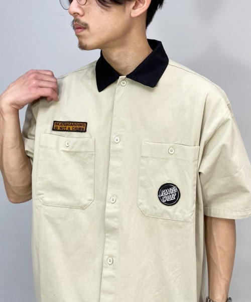 SANTA CRUZ(サンタクルーズ)の「【ムラサキスポーツ別注】SANTACRUZ/サンタクルーズ ビッグシルエットシャツ 502221201(シャツ/ブラウス・メンズ・ベージュ/グリーン/ブラック/レオパード/ブルー・M/XL/L)」の14枚目の写真