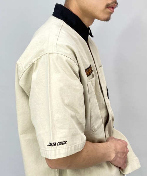 SANTA CRUZ(サンタクルーズ)の「【ムラサキスポーツ別注】SANTACRUZ/サンタクルーズ ビッグシルエットシャツ 502221201(シャツ/ブラウス・メンズ・ベージュ/グリーン/ブラック/レオパード/ブルー・M/XL/L)」の15枚目の写真