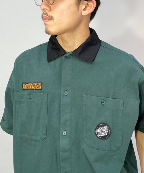 SANTA CRUZ(サンタクルーズ)の「【ムラサキスポーツ別注】SANTACRUZ/サンタクルーズ ビッグシルエットシャツ 502221201(シャツ/ブラウス・メンズ・ベージュ/グリーン/ブラック/レオパード/ブルー・M/XL/L)」の22枚目の写真