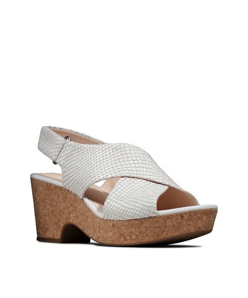 Clarks(クラークス)の「Maritsa Lara / マリツッアララ (ホワイトスネイク)(サンダル・レディース・ホワイト・UK3/UK4.5/UK6/UK5/UK5.5/UK4/UK3.5)」の3枚目の写真
