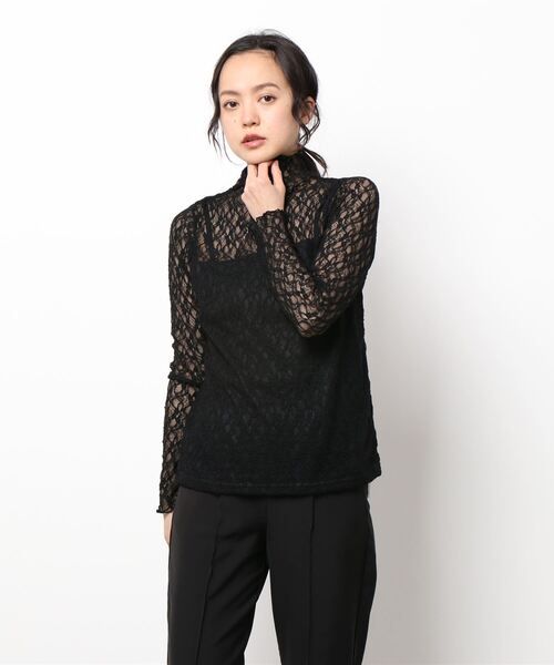 KOBE LETTUCE（コウベレタス）の「前後2wayハイネックレーストップス（その他トップス・レディース・オフホワイト/ブラック・FREE）」の10枚目の写真