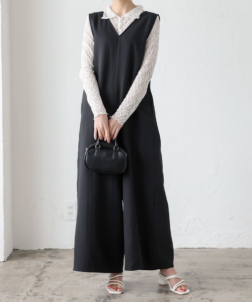 KOBE LETTUCE（コウベレタス）の「前後2wayハイネックレーストップス（その他トップス・レディース・オフホワイト/ブラック・FREE）」の8枚目の写真