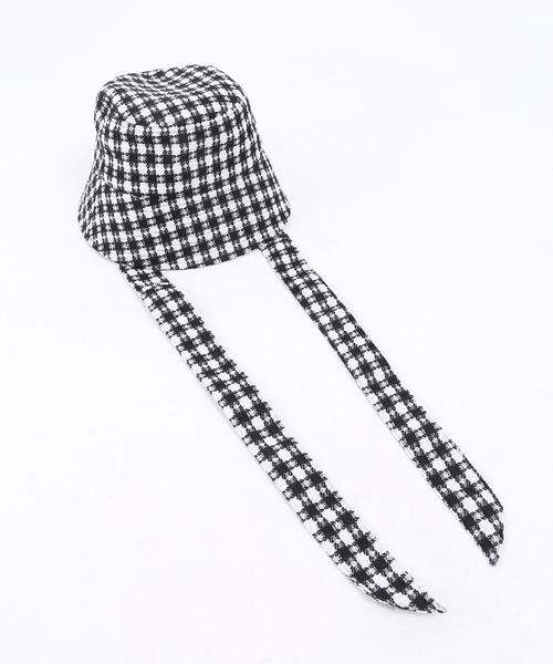 WC（ダブル シー）の「ギンガムストラップハット（ハット・レディース・ブラック/ピンク/グリーン・FREE）」の10枚目の写真