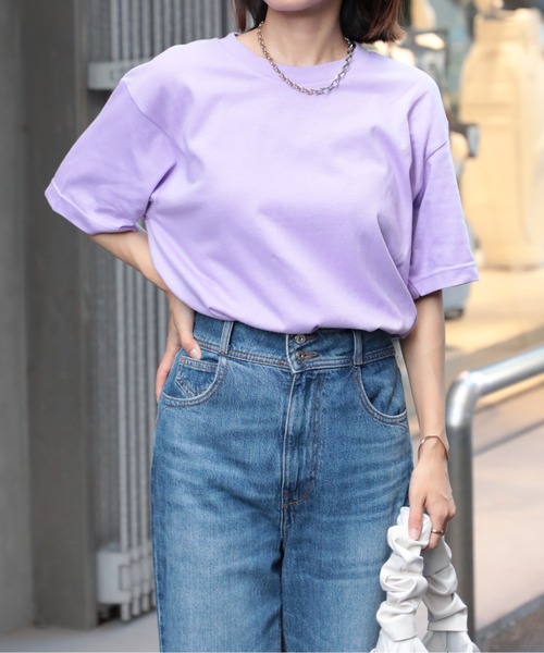 Printstar(プリントスター)の「ブランド累計2億枚以上販売している不動の人気Tシャツ【Printstar】カラバリ豊富で推し活Tにも◎!5.6オンス ヘビーウェイトTシャツ 00085(Tシャツ/カットソー・レディース・パープル/ブラック/ホワイト/グレー/イエロー/ライトイエロー/ネイビー/オレンジ/オリーブ/ブルー/チャコールグレー/ライトブルー/バーガンディー/グリーン/ライトグリーン/ピンク/レッド/ライトピンク/インディゴブルー/ミント/ダークパープル/ダークベージュ/パープル系その他2/ライトベージュ/スモークピンク/オフホワイト/グレイッシュブルー/スモーキーグリーン系/ブルー系その他・XL/M/S/L)」の19枚目の写真