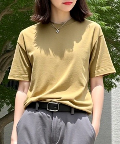 Printstar(プリントスター)の「ブランド累計2億枚以上販売している不動の人気Tシャツ【Printstar】カラバリ豊富で推し活Tにも◎!5.6オンス ヘビーウェイトTシャツ 00085(Tシャツ/カットソー・レディース・パープル/ブラック/ホワイト/グレー/イエロー/ライトイエロー/ネイビー/オレンジ/オリーブ/ブルー/チャコールグレー/ライトブルー/バーガンディー/グリーン/ライトグリーン/ピンク/レッド/ライトピンク/インディゴブルー/ミント/ダークパープル/ダークベージュ/パープル系その他2/ライトベージュ/スモークピンク/オフホワイト/グレイッシュブルー/スモーキーグリーン系/ブルー系その他・XL/M/S/L)」の7枚目の写真