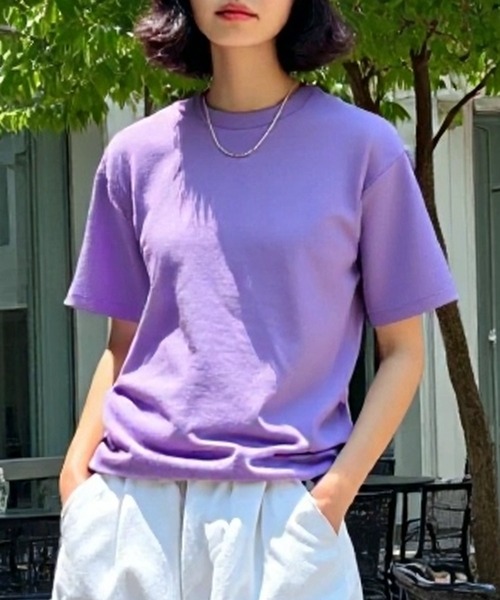 Printstar(プリントスター)の「ブランド累計2億枚以上販売している不動の人気Tシャツ【Printstar】カラバリ豊富で推し活Tにも◎!5.6オンス ヘビーウェイトTシャツ 00085(Tシャツ/カットソー・レディース・パープル/ブラック/ホワイト/グレー/イエロー/ライトイエロー/ネイビー/オレンジ/オリーブ/ブルー/チャコールグレー/ライトブルー/バーガンディー/グリーン/ライトグリーン/ピンク/レッド/ライトピンク/インディゴブルー/ミント/ダークパープル/ダークベージュ/パープル系その他2/ライトベージュ/スモークピンク/オフホワイト/グレイッシュブルー/スモーキーグリーン系/ブルー系その他・XL/M/S/L)」の21枚目の写真