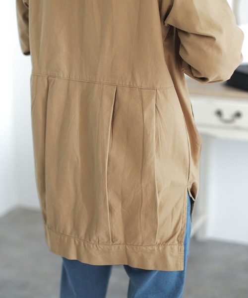 ElegChic(エレグシック)の「裾 タック フード ジャケット (ブルゾン・レディース・ブラック/ベージュ/カーキ・3L/L/XL/M/4L)」の21枚目の写真