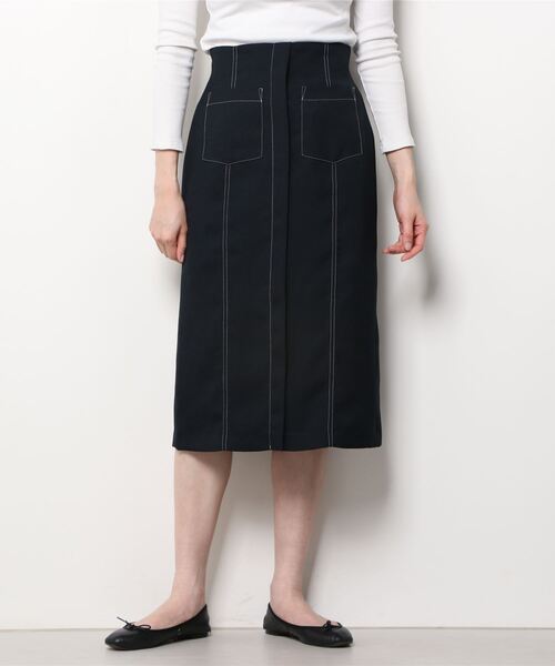 TRUDEA（トルディア）の「ステッチ遣いタイトスカート（スカート・レディース・ベージュ/ネイビー/ブルー・MEDIUM/SMALL/LARGE）」の16枚目の写真