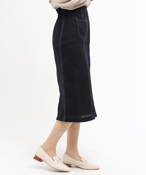 TRUDEA（トルディア）の「ステッチ遣いタイトスカート（スカート・レディース・ベージュ/ネイビー/ブルー・MEDIUM/SMALL/LARGE）」の14枚目の写真