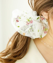 SLURR | フラワー刺繍シュシュ(シュシュ)