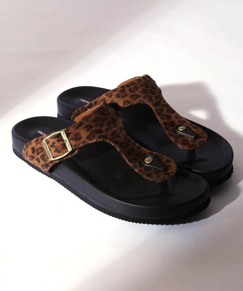 FREAK'S STORE（フリークスストア）の「WEB限定 コンフォータブル トングサンダル/レオパード（サンダル・メンズ・ブラック/ベージュ/オリーブ/ブルー系その他/レオパード・23.0cm/24.0cm/25.0cm/26.0cm/27.0cm/28.0cm/23）」の11枚目の写真