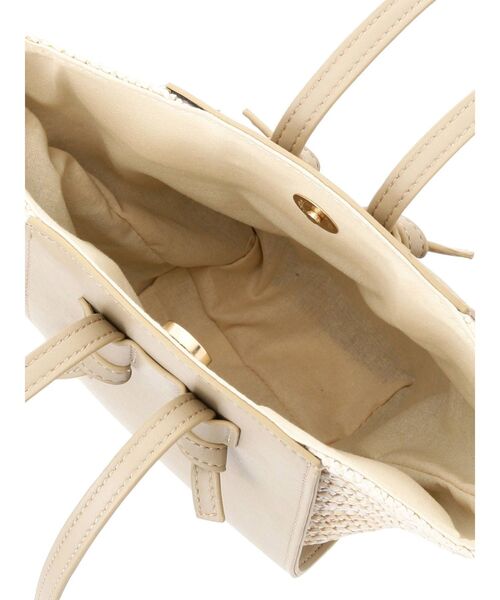 MERCURYDUO(マーキュリーデュオ)の「フェイクレザー切替ペーパーバッグ(トートバッグ・レディース・ブラック/ベージュ・FREE)」の5枚目の写真