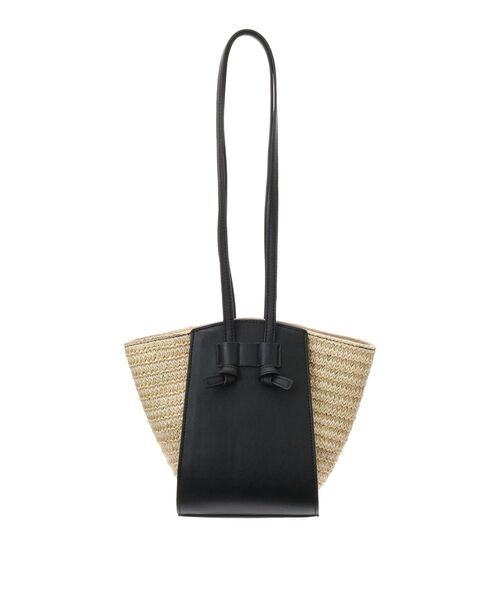 MERCURYDUO(マーキュリーデュオ)の「フェイクレザー切替ペーパーバッグ(トートバッグ・レディース・ブラック/ベージュ・FREE)」の9枚目の写真