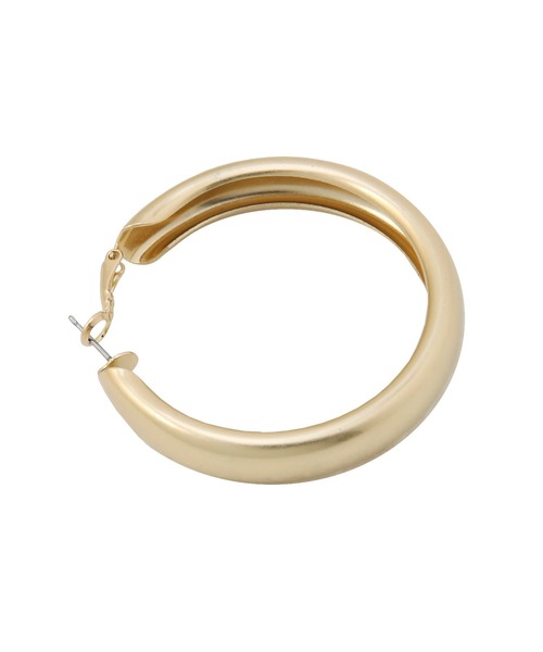 MIELI INVARIANT（ミエリインヴァリアント）の「Flat Matte Hoop Pierce（ピアス（両耳用）・レディース・シルバー/ゴールド・FREE）」の7枚目の写真