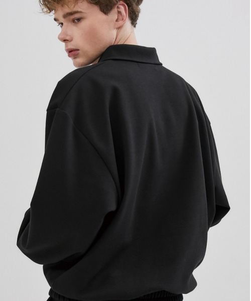 ESC STUDIO（イーエスシースタジオ）の「【ESC STUDIO/イーエスシースタジオ】patch polo mtm/パッチ ポロシャツ スウェット オーバーサイズ（ポロシャツ・メンズ・ブラック/ブルー/ホワイト・ONE SIZE）」の16枚目の写真