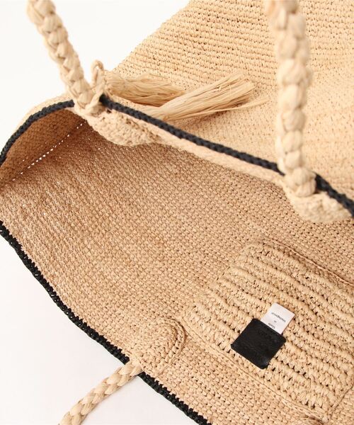 MAISON N.H PARIS（メゾンエヌアッシュパリ）の「【 MAISON N.H PARIS / メゾンエヌアッシュパリ 】 ROSE MARIE GRAND-Tote Bag（かごバッグ・レディース・ブラック/ナチュラル/ブラウン・FREE）」の14枚目の写真