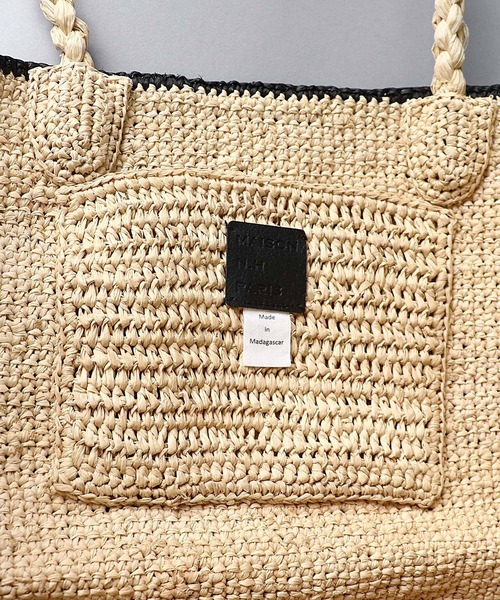 MAISON N.H PARIS（メゾンエヌアッシュパリ）の「【 MAISON N.H PARIS / メゾンエヌアッシュパリ 】 ROSE MARIE GRAND-Tote Bag（かごバッグ・レディース・ブラック/ナチュラル/ブラウン・FREE）」の11枚目の写真