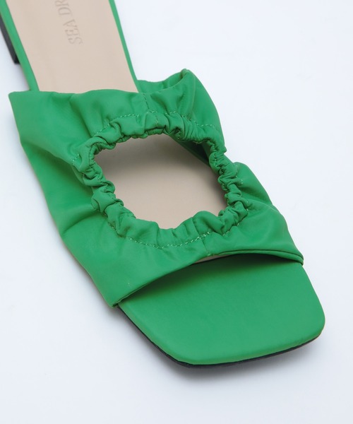 SEA DRESS（シードレス）の「ｷﾞｬｻﾞｰﾃﾞｻﾞｲﾝｻﾝﾀﾞﾙ（サンダル・レディース・ホワイト/ブラック/グリーン・S/LL/M/L）」の7枚目の写真