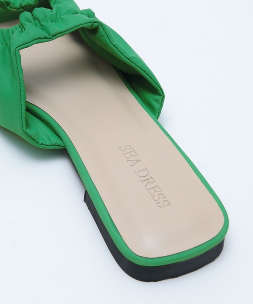 SEA DRESS（シードレス）の「ｷﾞｬｻﾞｰﾃﾞｻﾞｲﾝｻﾝﾀﾞﾙ（サンダル・レディース・ホワイト/ブラック/グリーン・S/LL/M/L）」の8枚目の写真