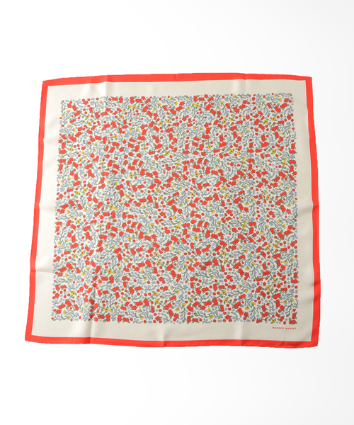 SLOBE IENA(スローブイエナ)の「【MANNER MARKET/マナーマーケット】小花柄スカーフ(バンダナ/スカーフ・レディース・レッド・FREE)」の3枚目の写真