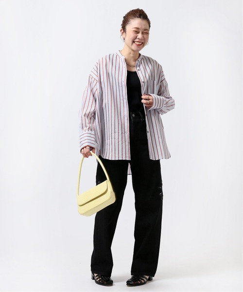 JOINT WORKS(ジョイントワークス)の「J-C.Siストライプシャツ(シャツ/ブラウス・レディース・ブルー/グリーン/レンガ・FREE)」の5枚目の写真