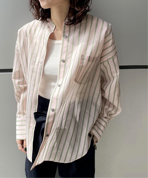 JOINT WORKS(ジョイントワークス)の「J-C.Siストライプシャツ(シャツ/ブラウス・レディース・ブルー/グリーン/レンガ・FREE)」の7枚目の写真