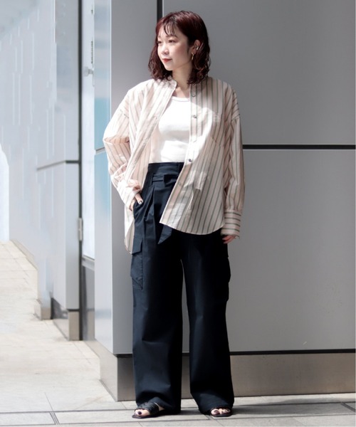 JOINT WORKS(ジョイントワークス)の「J-C.Siストライプシャツ(シャツ/ブラウス・レディース・ブルー/グリーン/レンガ・FREE)」の8枚目の写真