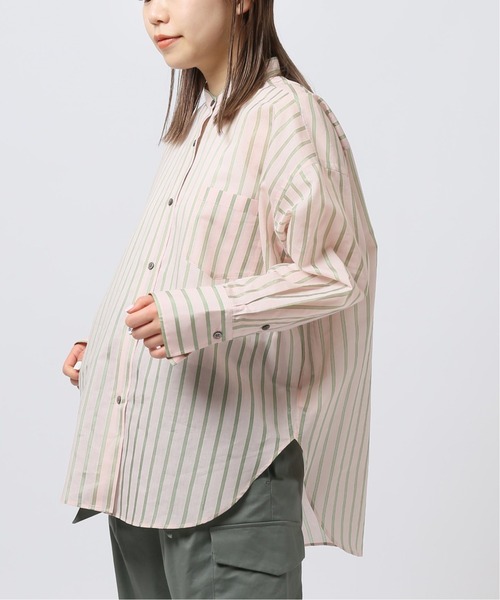 JOINT WORKS(ジョイントワークス)の「J-C.Siストライプシャツ(シャツ/ブラウス・レディース・ブルー/グリーン/レンガ・FREE)」の9枚目の写真