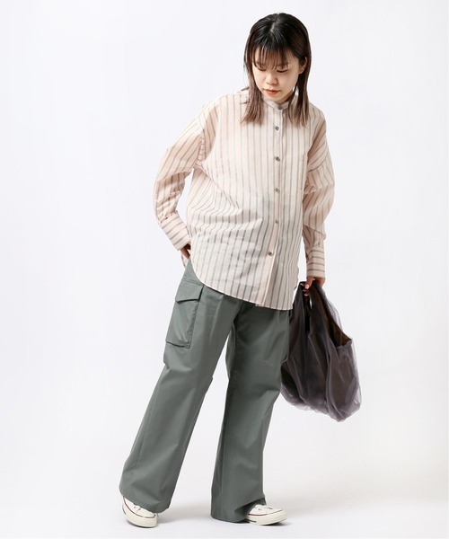 JOINT WORKS(ジョイントワークス)の「J-C.Siストライプシャツ(シャツ/ブラウス・レディース・ブルー/グリーン/レンガ・FREE)」の11枚目の写真