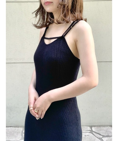LILY BROWN（リリーブラウン）の「リブニットキャミワンピース（ワンピース・レディース・ピンク/ブラック/その他・FREE）」の22枚目の写真