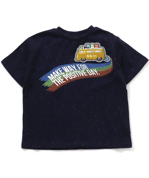 BREEZE(ブリーズ)の「ペイントカーワッペンTシャツ(Tシャツ/カットソー・キッズ・グレー/ネイビー・120/90/80/140/130/100/110)」の1枚目の写真