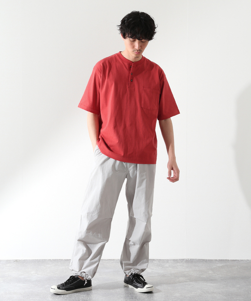 JOURNAL STANDARD relume(ジャーナルスタンダード レリューム)の「OE ヘンリーネック 半袖Tシャツ(Tシャツ/カットソー・メンズ・ホワイト/サックスブルー/イエロー/グリーン/レンガ・MEDIUM/LARGE)」の22枚目の写真