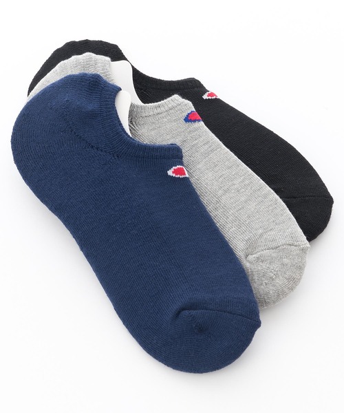 Champion(チャンピオン)の「【CHAMPION/チャンピオン】ゴーストソックス無地3P 靴下 3枚組(ソックス/靴下・メンズ・ネイビー/ブラック/ホワイト/グレー・MEDIUM/LARGE/SMALL)」の4枚目の写真