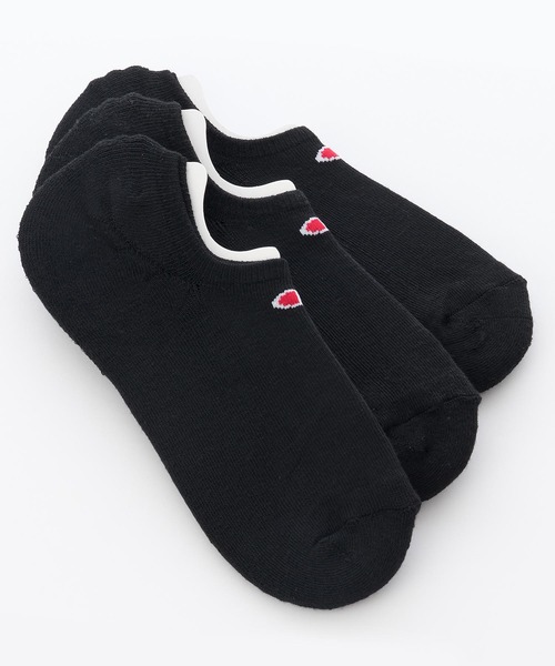 Champion(チャンピオン)の「【CHAMPION/チャンピオン】ゴーストソックス無地3P 靴下 3枚組(ソックス/靴下・メンズ・ネイビー/ブラック/ホワイト/グレー・MEDIUM/LARGE/SMALL)」の2枚目の写真