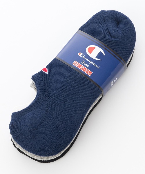 Champion(チャンピオン)の「【CHAMPION/チャンピオン】ゴーストソックス無地3P 靴下 3枚組(ソックス/靴下・メンズ・ネイビー/ブラック/ホワイト/グレー・MEDIUM/LARGE/SMALL)」の5枚目の写真