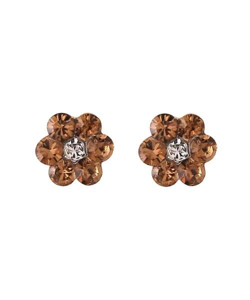 ANEMONE(アネモネ)の「ビジューフラワーピアス(ピアス(両耳用)・レディース・ホワイト/ブラック/ピンク/クリア/レインボー/ブラウン・FREE)」の4枚目の写真