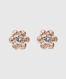 ビジューフラワーピアス