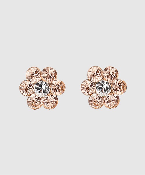 ANEMONE（アネモネ）の「ビジューフラワーピアス（ピアス（両耳用）・レディース・ホワイト/ブラック/ピンク/クリア・FREE）」の7枚目の写真