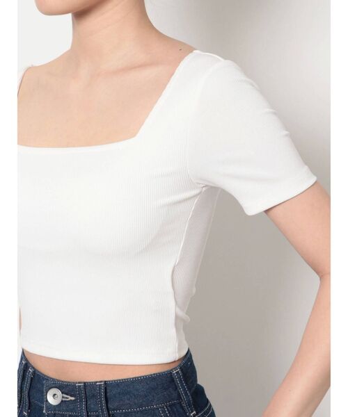 セール】BACKクロスレースアップトップス（Tシャツ/カットソー）｜GYDA