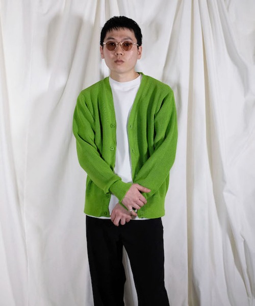 ALLEGE(アレッジ)の「【EXCLUSIVE】 ALLEGE RIB CARDIGAN(カーディガン/ボレロ・メンズ・ブラック/ライム/サックスブルー/ホワイト・3/2)」の15枚目の写真