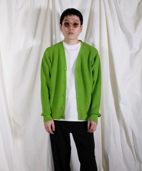 ALLEGE(アレッジ)の「【EXCLUSIVE】 ALLEGE RIB CARDIGAN(カーディガン/ボレロ・メンズ・ブラック/ライム/サックスブルー/ホワイト・3/2)」の16枚目の写真