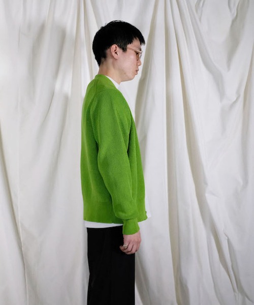 ALLEGE(アレッジ)の「【EXCLUSIVE】 ALLEGE RIB CARDIGAN(カーディガン/ボレロ・メンズ・ブラック/ライム/サックスブルー/ホワイト・3/2)」の17枚目の写真
