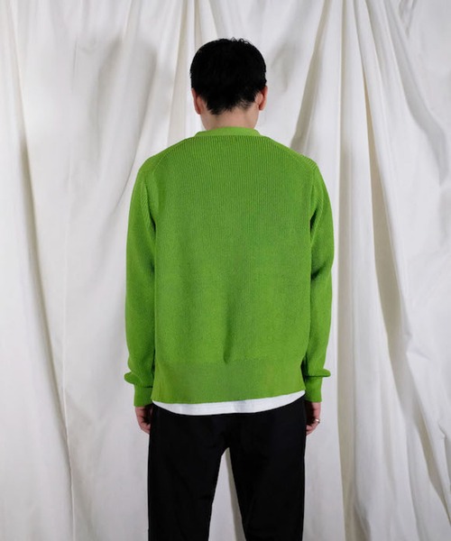 ALLEGE(アレッジ)の「【EXCLUSIVE】 ALLEGE RIB CARDIGAN(カーディガン/ボレロ・メンズ・ブラック/ライム/サックスブルー/ホワイト・3/2)」の18枚目の写真