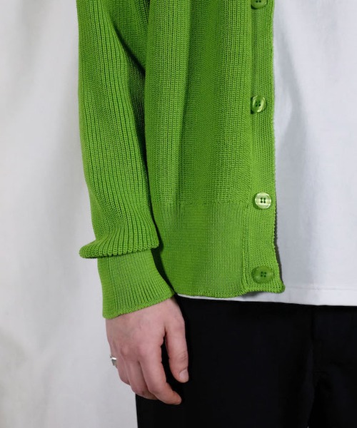 ALLEGE(アレッジ)の「【EXCLUSIVE】 ALLEGE RIB CARDIGAN(カーディガン/ボレロ・メンズ・ブラック/ライム/サックスブルー/ホワイト・3/2)」の20枚目の写真